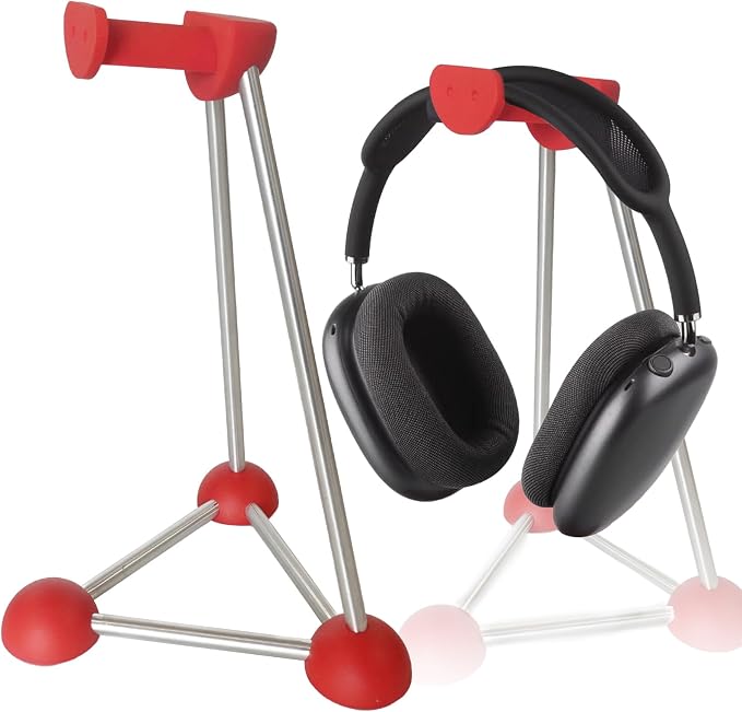Headphone Stand, Desktop Headset Holder, Desk Earphone Stand, Gaming Headsets, for SteelSeries/Logitech/HyperX/Sony/Beats/Sennheiser/Anker/Xbox, and All Headphones. (red) by Unknown