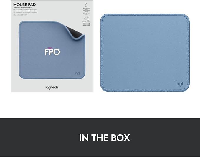 Logitech Studio Series Small Mouse Pad, Anti-Slip 9x8 Inches, Blue Grey | Anti-slip rubber base, easy gliding surface, durable materials, portable design, for computers - Image 8