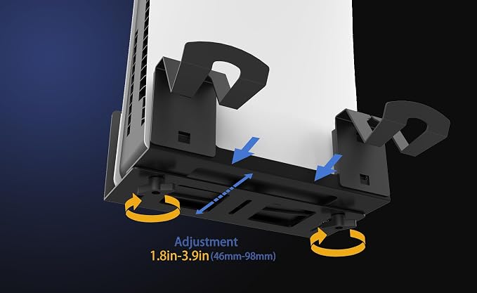 Monzlteck Universal Game Console Wall Mount + 2 Controller Holders, Compatible with PS3, PS4 Pro/Slim, PS5 Slim/Pro, Xbox 360/One S/One X - Image 4
