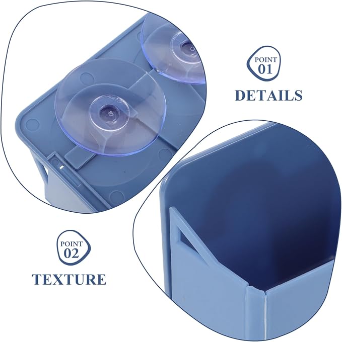 2Pcs Pen Holder with Suction Cup for Whiteboard Desktop Organizer Office Desk Storage Container for Pens Pencils Dry Erase Markers and Accessories Space Saving Pencil Holder - Image 9