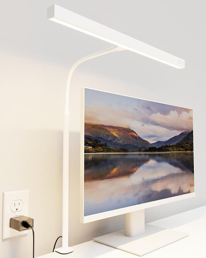 SUPERDANNY LED Desk Lamp for Office Home, 12W Eye-Caring Light with Clamp by SUPERDANNY