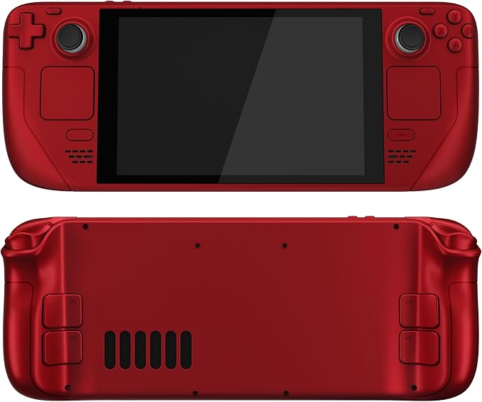 eXtremeRate DIY Full Set Shell with Buttons for Steam Deck LCD, Custom Faceplate Back Plate Replacement Shell for Steam Deck LCD - Scarlet Red [Console NOT Included] - Image 4