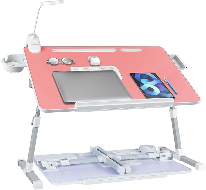 iXTRA Adjustable Laptop Lap Desk with Cooling Fan USB Light for Adults by IXTRA