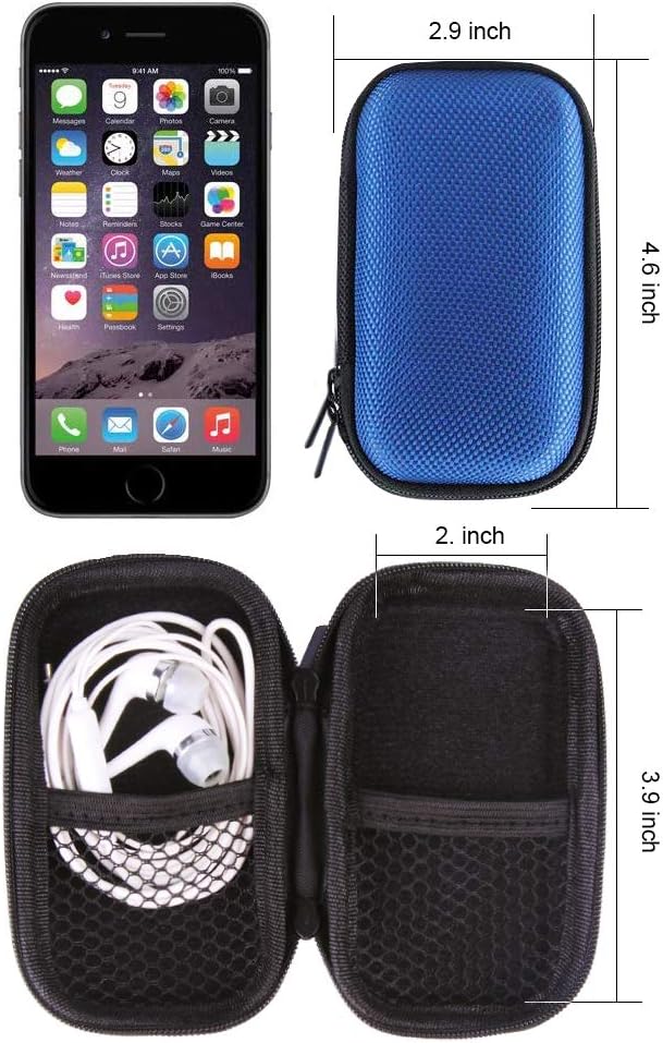 Hard Drive Hard Case 2Pack Earbuds Carrying Cases with Zipper and Carabiner - Image 6