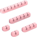 TviewSmart Cord Organizer for Desk, 5 Pack Cord Holders, Cable Clips, Pink by TviewSmart