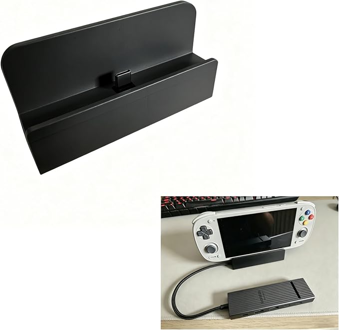 Handheld Dock Compatible with Retroid Pocket 5, USB-C Charging Stand with 6 Colors PLA Material, Compact Desktop Charging Station for Gaming (White) - Image 2