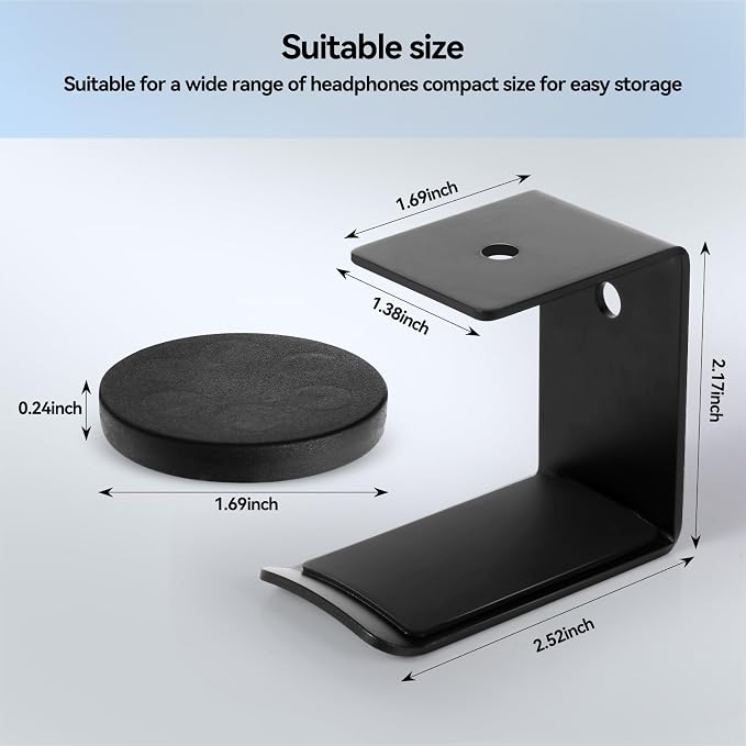 Magnetic Headphone Holder, Aluminum Headset Hook - Image 2