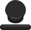 eulps Mouse Pad Wrist Support, Ergonomic Memory Foam Keyboard Wrist Pad & Gel Wrist Rest Set for Computer Keyboard for Easy Typing & Pain Relief for Office & Home(Black Set) by Qualitylifefromeulps