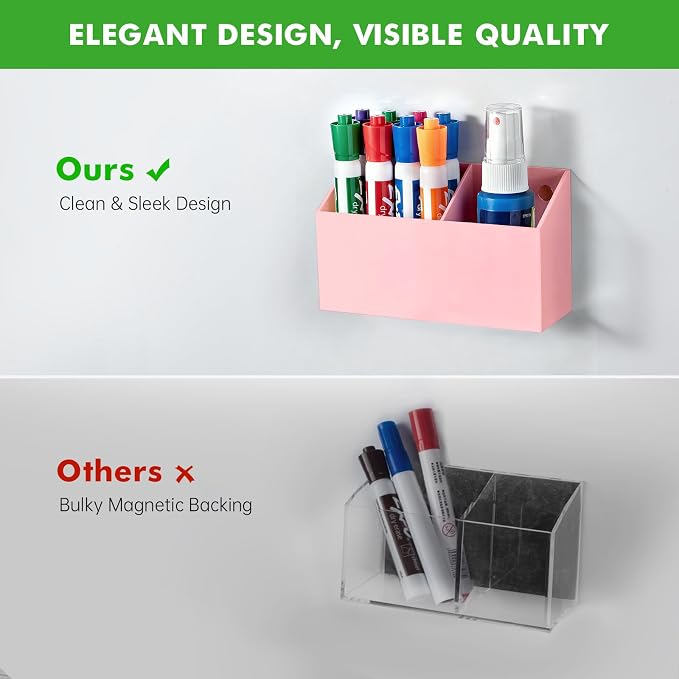 Acrylic Magnetic Pen Holder for Whiteboard,Fridge, School Supplies - Image 3