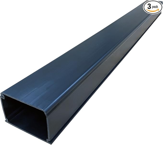 Electriduct XX-Large Latching Cable Raceway - 3" x 2" Channel Size - 3 Sticks - 3 Feet (9 Feet Total) - Black by Electriduct