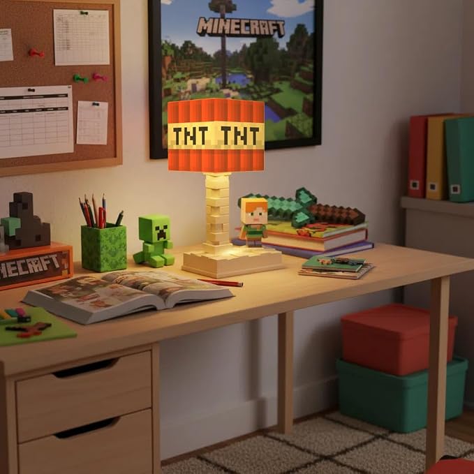 Pixel LED Night Light, 5-Color Adjustable, Pixel Game Desktop Ambient Light, Touch Control Bedside Atmosphere Light, USB Powered, Perfect Bedroom Decoration and Gift for Gamers. (Creeper) - Image 5