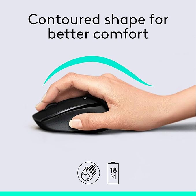 Logitech MK345 Full Size Wireless Keyboard and Mouse Combo - Black - Image 3
