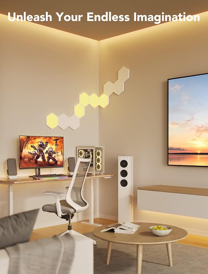 Govee Glide Hexa Light Panels, RGBIC Hexagon LED Wall Lights, Wi-Fi Smart Home Creative Wall Lights with Music Sync, Compatible with Alexa Google Assistant for Indoor Gaming Decor, 20 Pack - Image 8