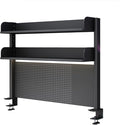 Clamp On Desk Organizer Shelf, BLACK Desk Extender Pegboard Workstation,Computer Desk Accessories for Office, Privacy Panel for Gaming Desk,23.6/31.4/39.3in Desktop Shelving (BLACK, 60cm/23.6in) by FPIGSHS