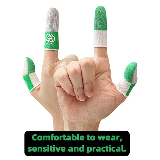 Gaming Finger Sleeves Protectors Antislip Touch Displa Gloves for Precise Mobile Game Control 4pcs FPS Gaming Finger Sleeves - Image 9