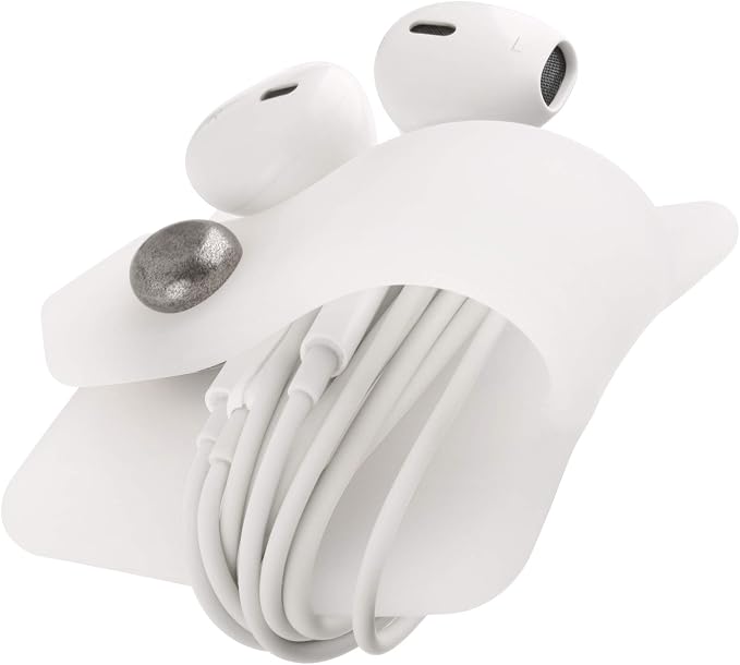 Silicone Cord Organizer, Transparent Earphone Wrap, Button Closure, Flexible Headphone Cord Manager - Image 5