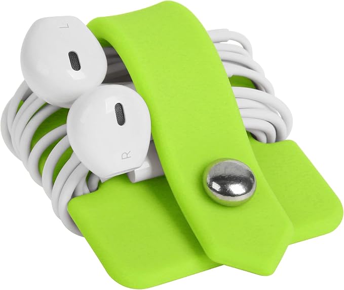 Cord Organizer Earbuds Holder Earphone Wrap Earphones Organizer Headset Headphone Earphone Wrap Winder Cord Manager Cable Winder Green - Image 6