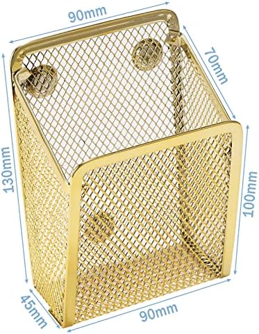 Magnetic Pencil Holder,Mesh Stainless Steel Pen Basket, Metal Writing Utensil Storage Organizer for Whiteboard,Blackboard,Kitchen, Locker, Home, or Office - Image 3