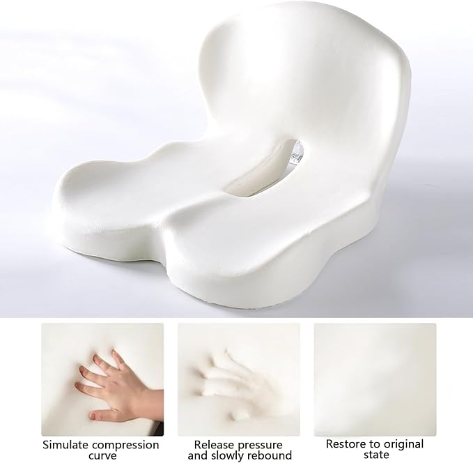 Orthopedic Cushion, Seat Cushion - Car Cushion with L Shaped Ergonomic Design, Memory Foam Seat Cushion for Office Chair, Car and Gaming Seat - Image 5