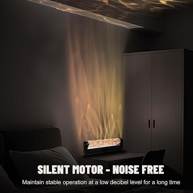 24W RGBW Water Ripple Wall Light 16 Colors, Remote Control, Water Wave Projection Wall Light Versatile for Home, Gaming & More -16"*2.4" - Image 5