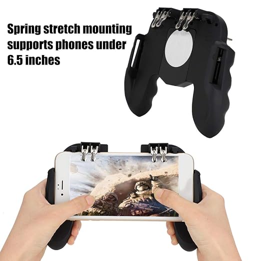 EBTOOLS Gamepad for Smartphone, Games Mobile Controller with Back Shoot, Black Wired Joystick Cooling Fan Dissipation Gamepad with Silicone Pad [video game] - Image 8