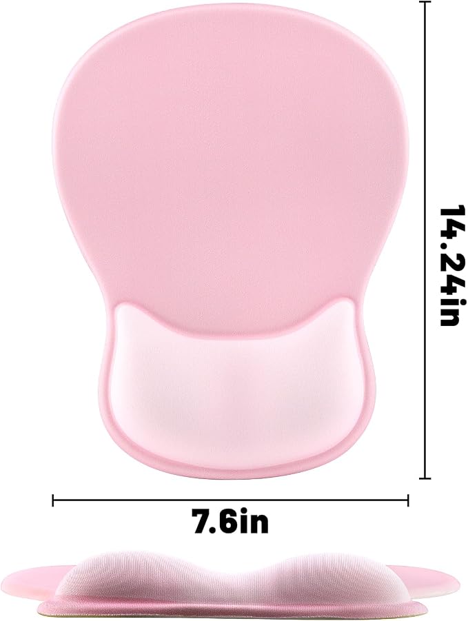 Ergonomic Mouse Pad with Wrist Rest - Gel Wrist Support Mousepad with Non-Slip PU Base for Computer, Laptop, Office & Home - Image 6