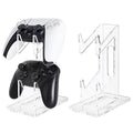 FYY Game Controller Holder 2 Tiers - Universal Dual Controller & Headphone Stand, Acrylic Clear Display Stand Compatible with Nintendo Switch, Xbox, PS5, PS4 - Desk Mounts by FYY