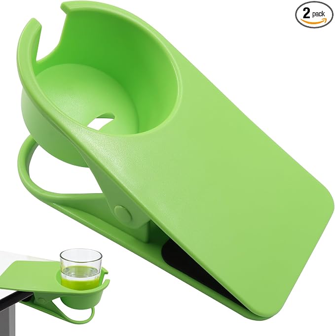 Hordion 2PCS Drinking Cup Holder Clip, Desk Drink Holder Clip Green by Hordion
