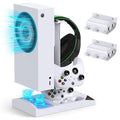 MENEEA Charger Stand Cooling Fan for Xbox Series S Console&Controller,White by MENEEA
