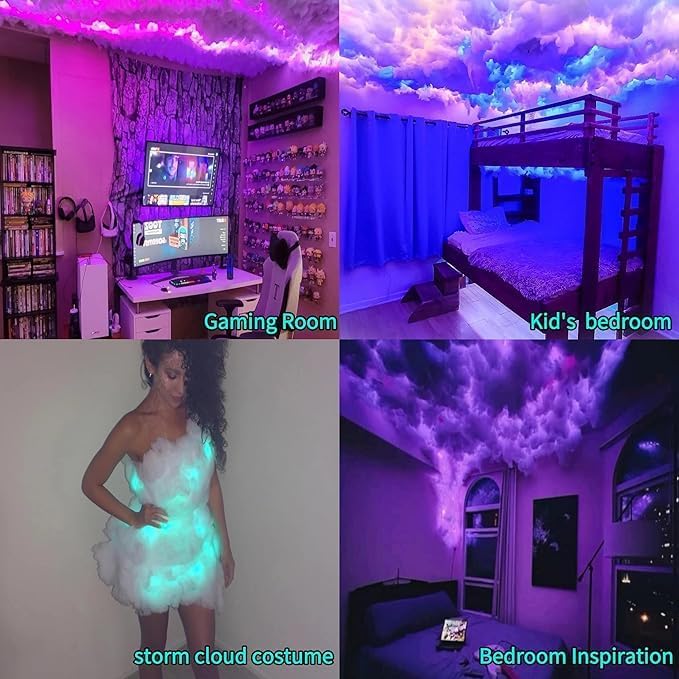Cloud LED Lights for Ceiling. 3D Thunder Clouds RGB Light with Music Sync - Image 5