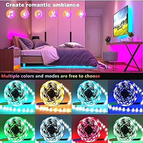 Tenmiro 130ft Led Lights for Bedroom, LED Strip Lights with Remote and App Control Music Sync Color Changing RGB LED Strip, LED Lights for Room Home Party Decoration (2 Rolls of 65ft) - Image 5