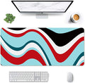 Auhoahsil Large Mouse Pad, Full Desk XXL Extended Gaming Mouse Pad 35" X 15", Waterproof Desk Mat w/Stitched Edge, Non-Slip Laptop Computer Keyboard Mousepad for Office & Home, Colorful Marble Design by Auhoahsil
