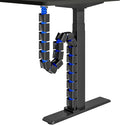 ARES WING Under Desk Cable Management Spine, Screw-On Vertebrae Cord Organizer for Standing Desk, Length-Adjustable with 20 Modular Segments for Office & Gaming Desks, Blue by ARESWING