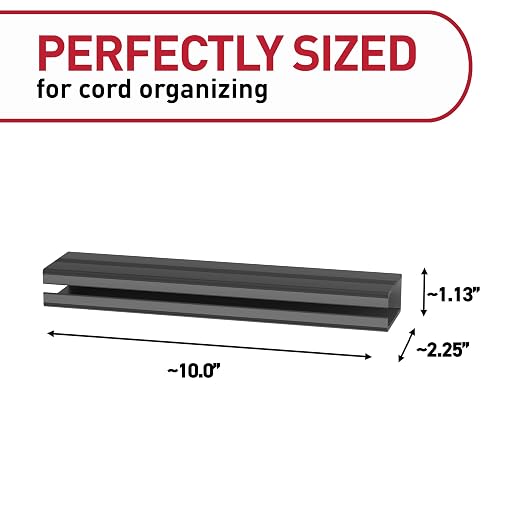 Command Cord Organizer Channel, Black, 1 Channel, 8 Large Strips - Image 2