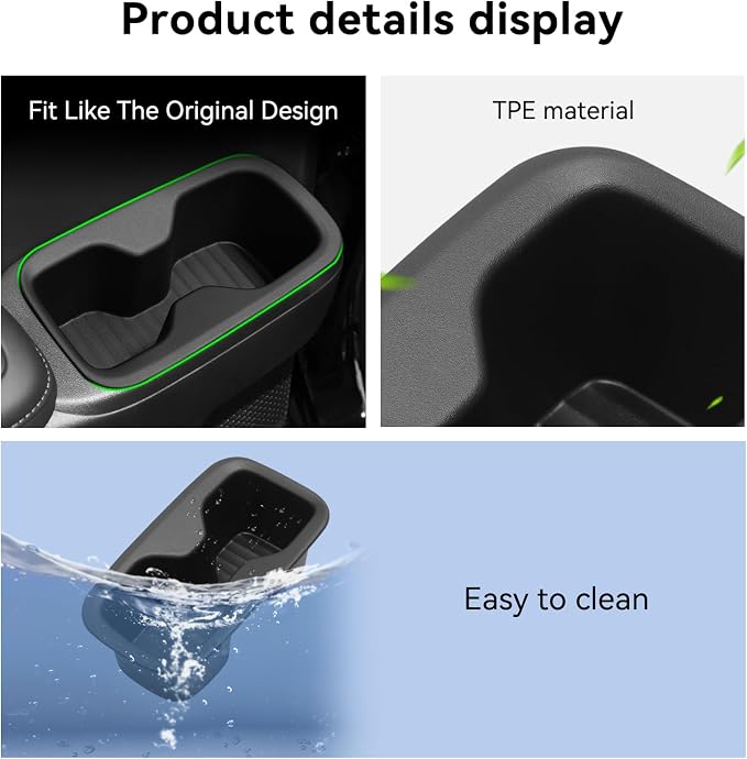 LUCKEASY 2PCS 2nd Row Door Side Cup Holder for Hyundai Santa Fe 2024-2026 - Image 5