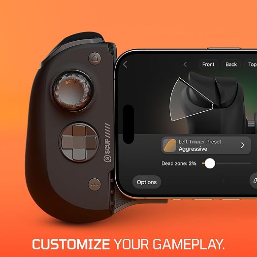 SCUF NOMAD Wireless iPhone Mobile Gaming Controller – Customizable Paddles – Anti-Drift Thumbsticks – Bluetooth 5.0 Connectivity – PS Remote, Xbox Game Pass, Apple Arcade, Steam Link – Black - Image 7