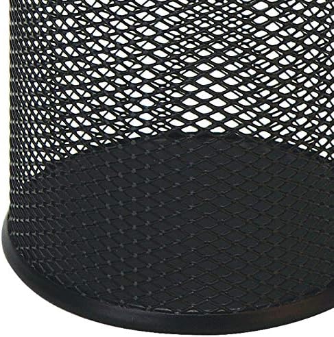HSYMQ Black Pen Holder Cup for Desk, Pencil Cup Holder, Black Wire Mesh Pen Cup for Desk Office Pen Organizer - Image 5