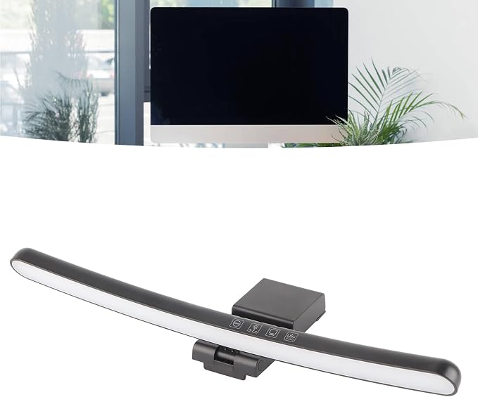Computer Monitor Lamp with Asymmetric Optical Design Adjustable Touch Dimming RGB Light Curved Monitor lamp bar with Asymmetric Optical Design USB Lamps USB Lamps - Image 7