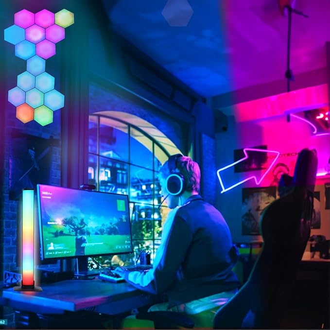 Hexagon LED Lights, 6 Pack with App and Remote Control - Image 9