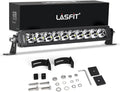 LASFIT 12 inch LED Light Bar Slim Single Row Offroad Spot Flood Combo Light by LASFIT