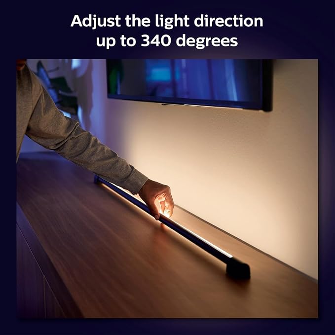 Philips Hue Large Smart Light Tube, White - White and Color Ambiance LED Color-Changing Light - 1 Pack - Sync with TV, Music, and Gaming - Requires Bridge and Sync Box - Control with App or Voice - Image 6
