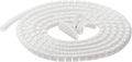 Cable Management Sleeve Organizer 10FT Cord Wire Wrap Coiled Tube Cable Sleeve for Home Office PC TV White by chengsi