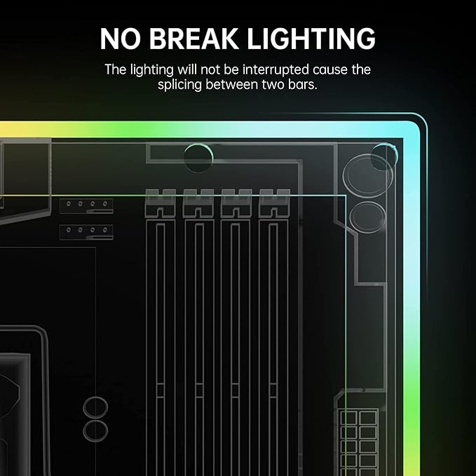 AsiaHorse ARGB Light Strip for Motherboard, 24 Independent Addressable RGB, 5V 3-pin Aura Sync, Lightsaber-X Led PC Parts Kit Compatible with Micro-ATX - Image 4