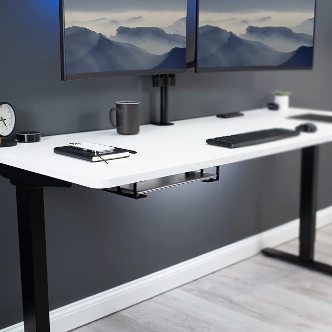 VIVO Universal Under Desk Laptop Storage Mount, Tablet Mounting Brackets, Under Table Hidden Docking Station Holder, Multimedia Device Bracket, 3 Parts, Mount-UDLS1 - Image 2