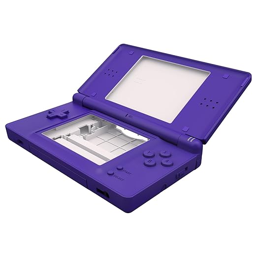 eXtremeRate Purple Replacement Full Housing Shell for Nintendo DS Lite, Custom Handheld Console Case Cover with Buttons, Screen Lens for Nintendo DS Lite NDSL - Console NOT Included by eXtremeRate