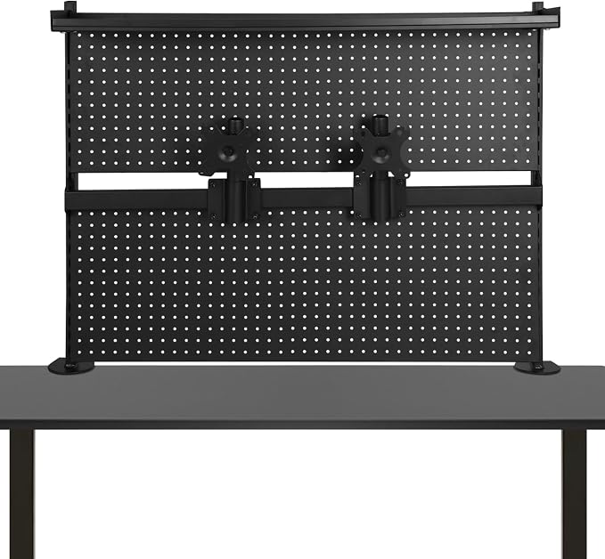 Modular Pegboard with Monitor Stands Computer Accessories Clamp On Desk Organizer Shelf 51 X 34 Inch for Home Office Dorm Gaming Desk - Image 8