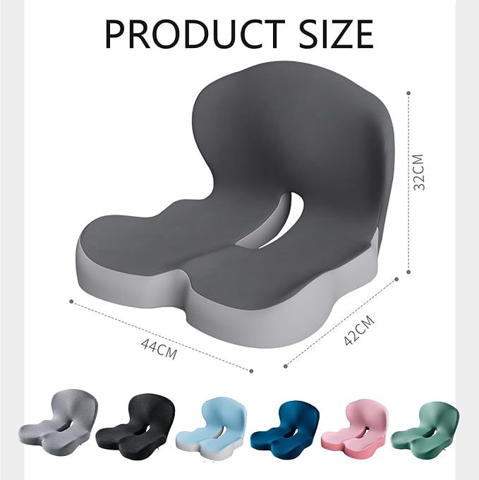 Orthopedic Cushion, Seat Cushion - Car Cushion with L Shaped Ergonomic Design, Memory Foam Seat Cushion for Office Chair, Car and Gaming Seat - Image 7
