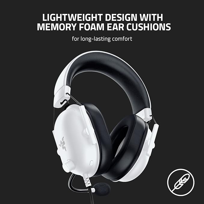 Razer BlackShark V2 X Gaming Headset for PC, 3.5mm Audio Jack, White - Image 6