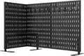 Desk Pegboard, Privacy Divider & Desk Partition Panel Set of 2, Office Accessory Organizer No-Drill Mounted Pegboard for Home, Office, Gaming (Black, Freestanding) by LUOSHALIYA
