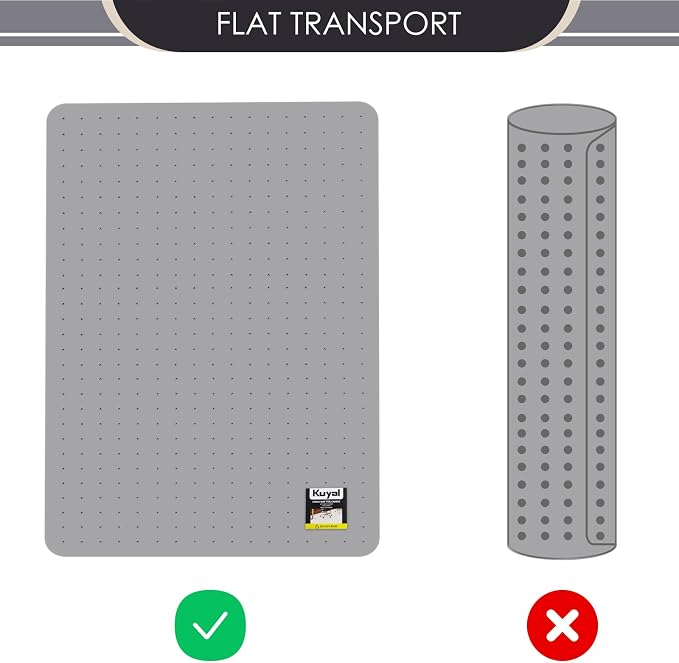Kuyal Office Chair Mat for Carpet, Set of 2, Heavy Duty Computer Chair Mat | 32''x48'', Under Desk Protector Carpeted Gray Floors Mat, Easy Chair Movement, Ship Flat, Gray - Image 7